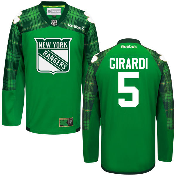 Rangers 5 Dan Girardi Green St. Patrick's Day Reebok Jersey