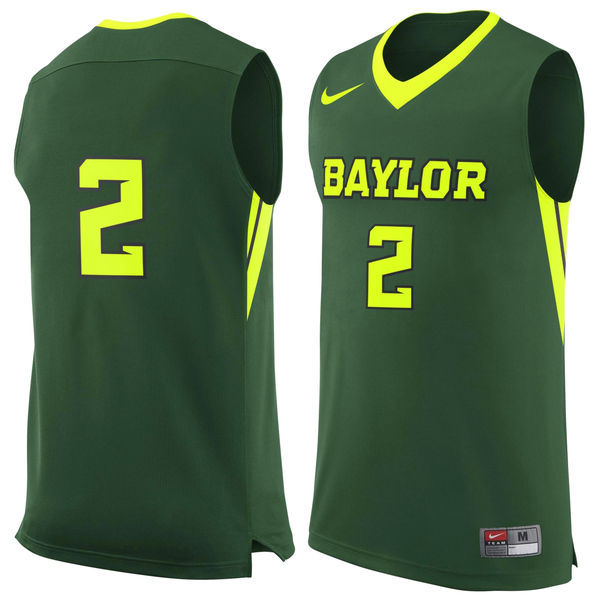 Nike Baylor Bears #2 Green Basketball College Jersey