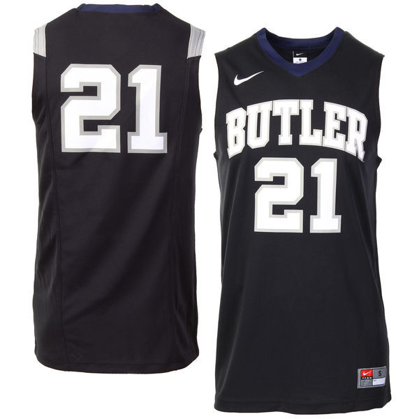 Nike Butler Bulldogs #21 Black Basketball College Jersey