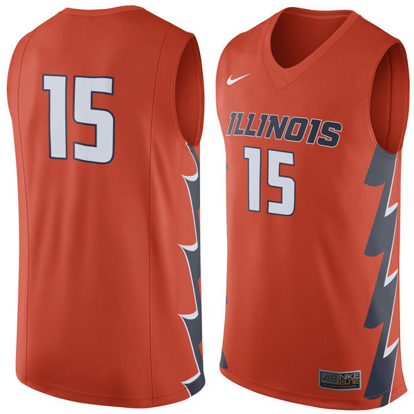 Nike Illinois Fighting Illini #15 Orange Basketball College Jersey Nike Illinois Fighting Illini #15 Orange Basketball College Jersey