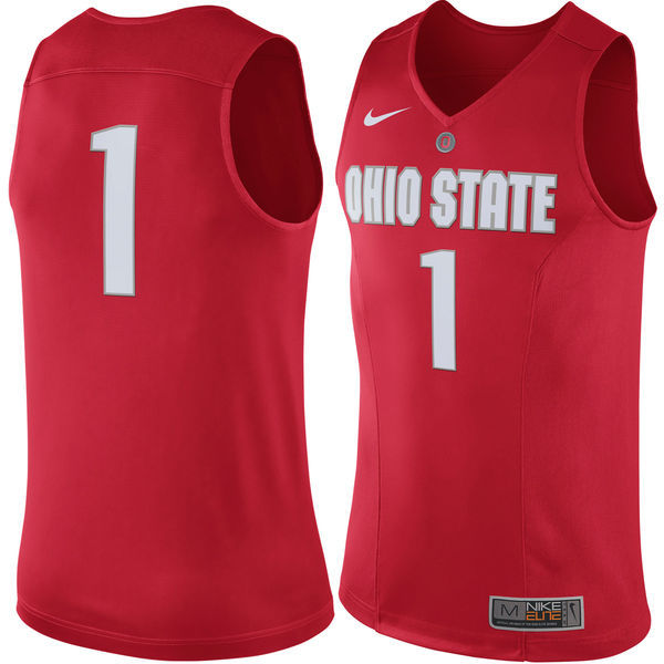 Nike Ohio State Buckeyes #1 Red Basketball College Jersey0#2