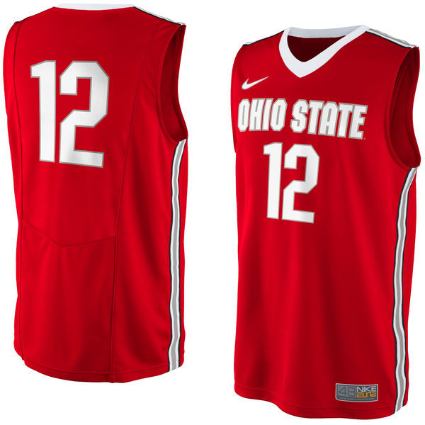 Nike Ohio State Buckeyes #12 Red Basketball College Jersey