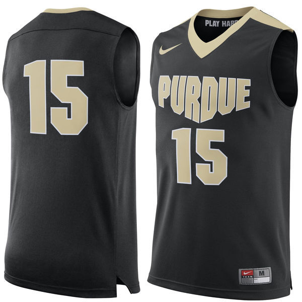 Nike Purdue Boilermakers #15 Black Basketball College Jersey