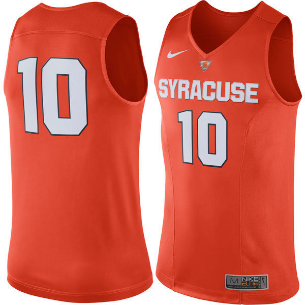 Nike Syracuse Orange #10 Orange Basketball College Jersey0#2