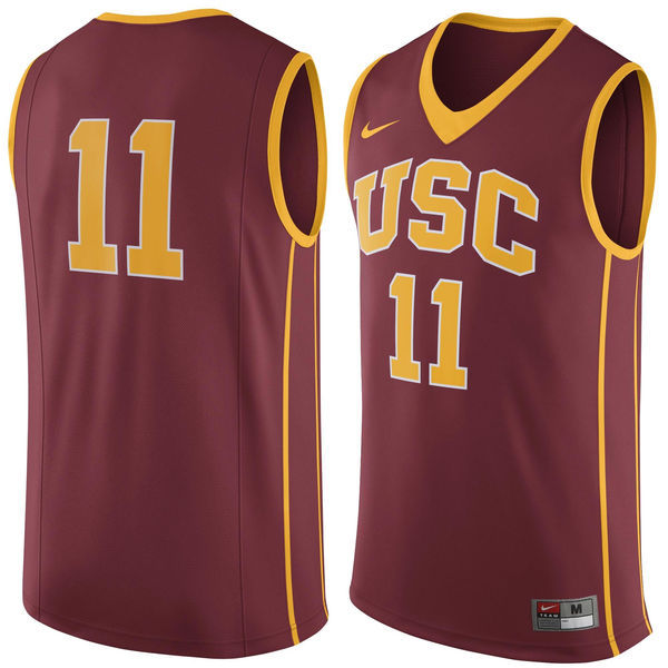Nike USC #11 Red Basketball College Jersey