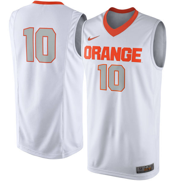 Nike Syracuse Orange #10 White Basketball College Jersey - Click Image to Close