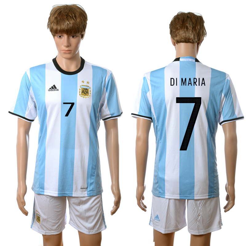 Argentina 7 DI MARIA Home 2016 Copa America Centenario Soccer Jersey Argentina 7 DI MARIA Home 2016 Copa America Centenario Soccer Jersey