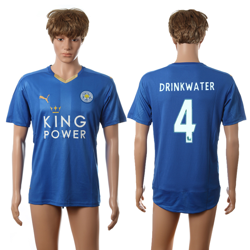 2016-17 Leicester City 4 DRINKWATER Home Thailand Jersey