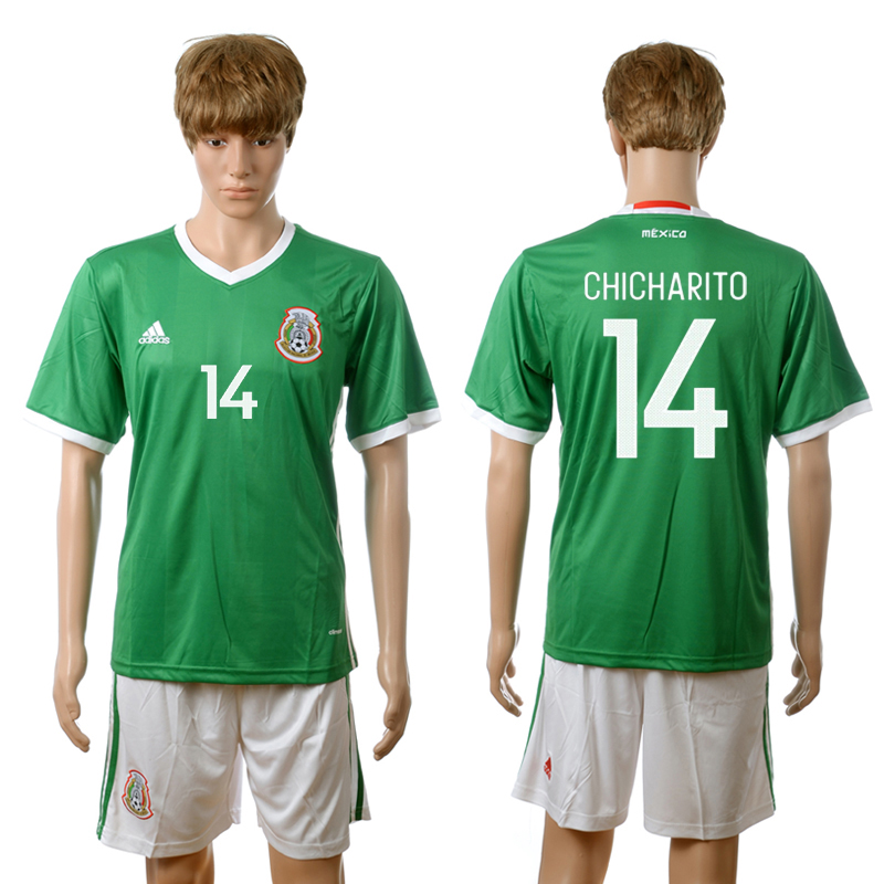 2016-17 Mexico 14 CHICHARITO Home Jersey