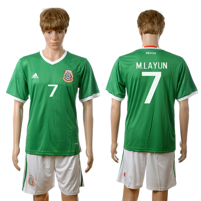 2016-17 Mexico 7 M.LAYUN Home Jersey