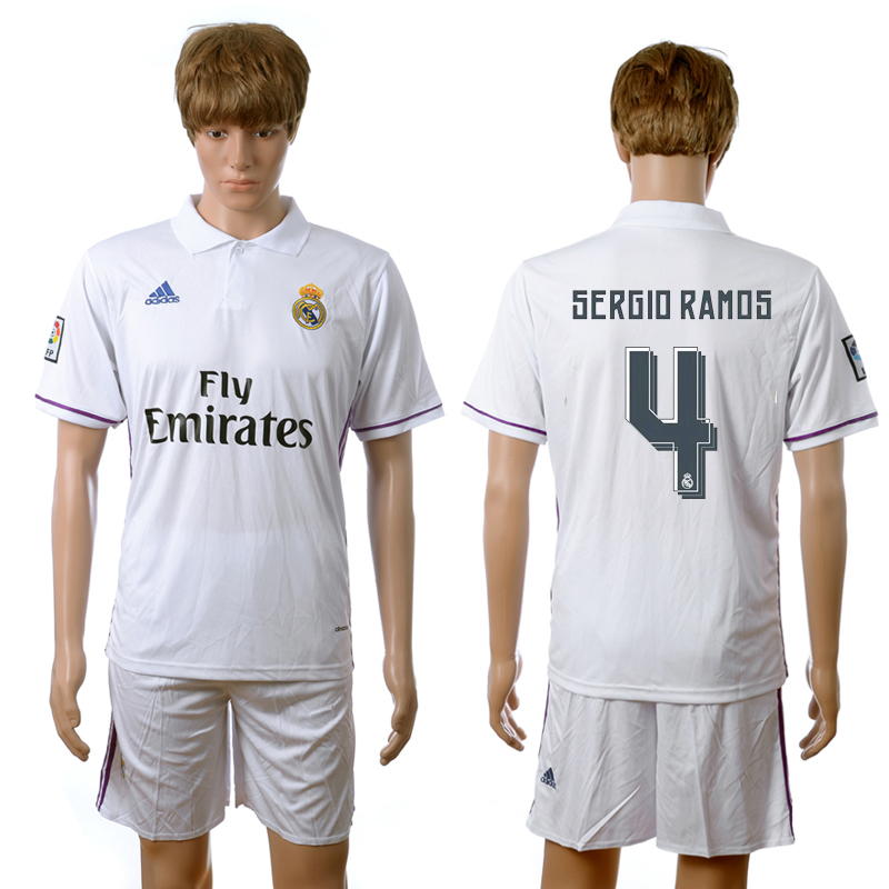 2016-17 Real Madrid 4 SERGIO Home Jersey