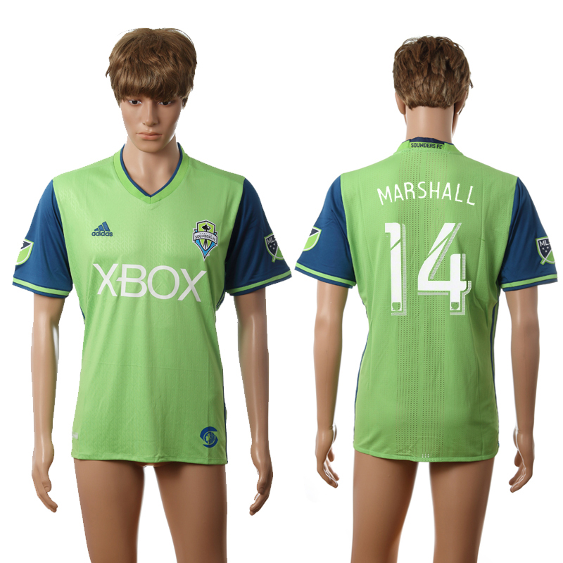 2016-17 Seattle Sounders 14 MASHALL Home Thailand Jersey 2016-17 Seattle Sounders 14 MASHALL Home Thailand Jersey