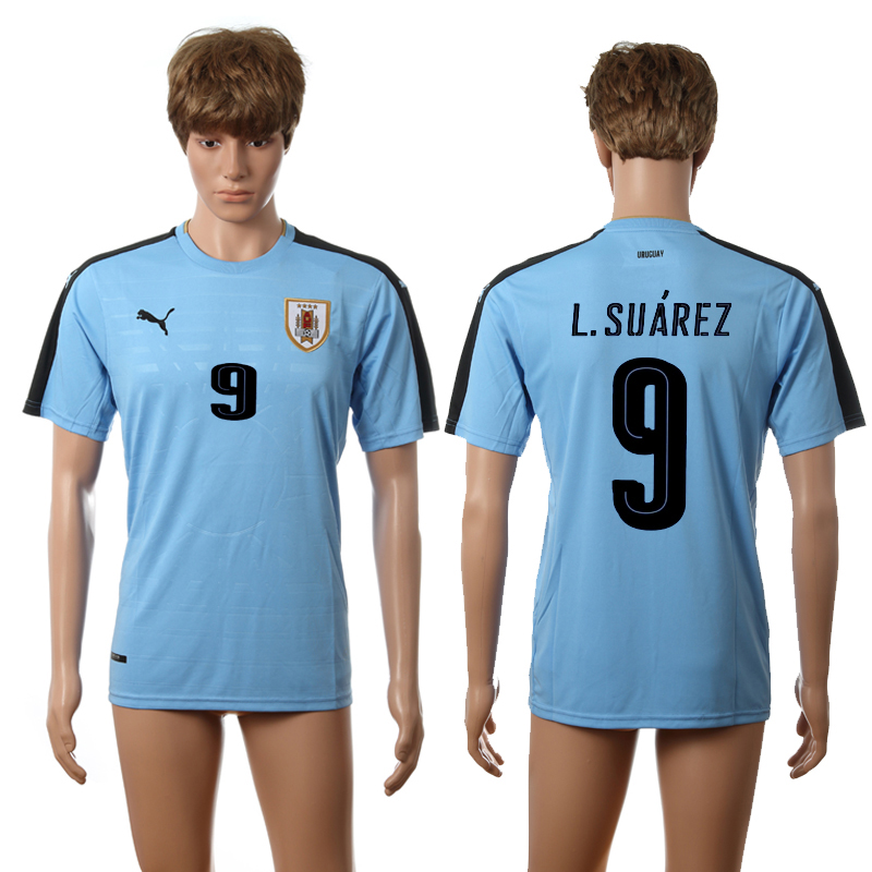 2016-17 Uruguay 9 L.SUAREZ Home Thailand Jersey