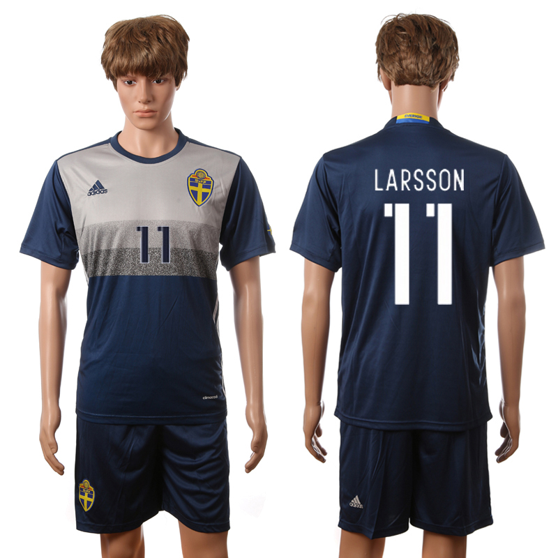 Sweden 11 LARSSON Away UEFA Euro 2016 ersey