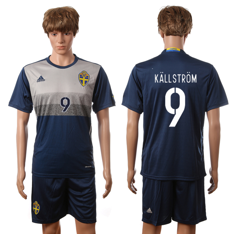 Sweden 9 KALLSTROM Away UEFA Euro 2016 ersey