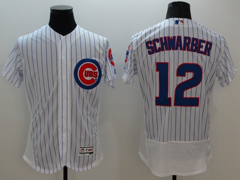 Cubs 12 Kyle Schwarber White Flexbase Jersey