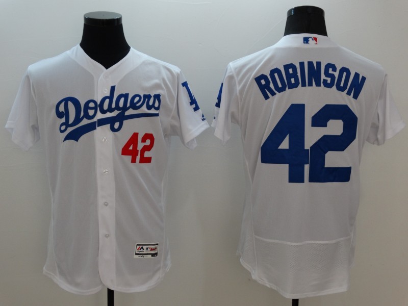 Dodgers 42 Jackie Robinson White Flexbase Jersey
