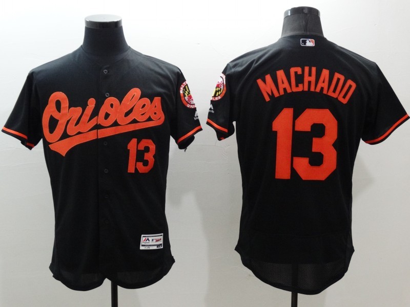 Orioles 13 Manny Machado Black Flexbase Jersey