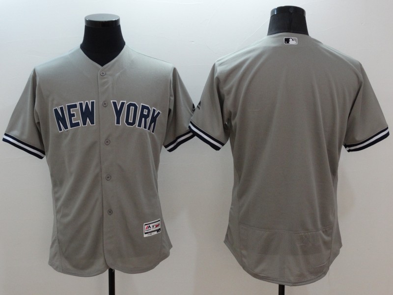 Yankees Blank Grey Flexbase Jersey