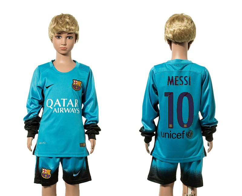 2015-16 Barcelona 10 MESSI Third Away Youth Jersey