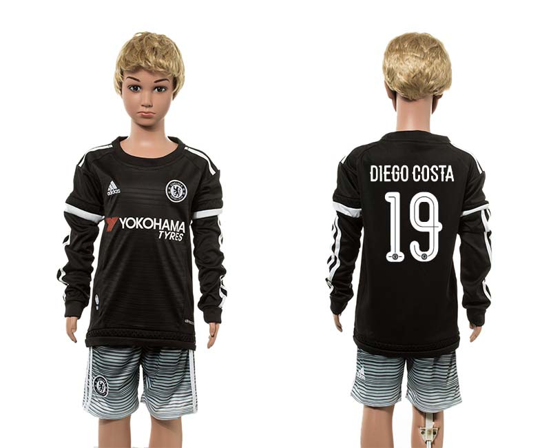 2015-16 Chelsea 19 DIEGO COSTA Third Away Youth Long Sleeve UEFA Champions League Jersey 2015-16 Chelsea 19 DIEGO COSTA Third Away Youth Long Sleeve UEFA Champions League Jersey