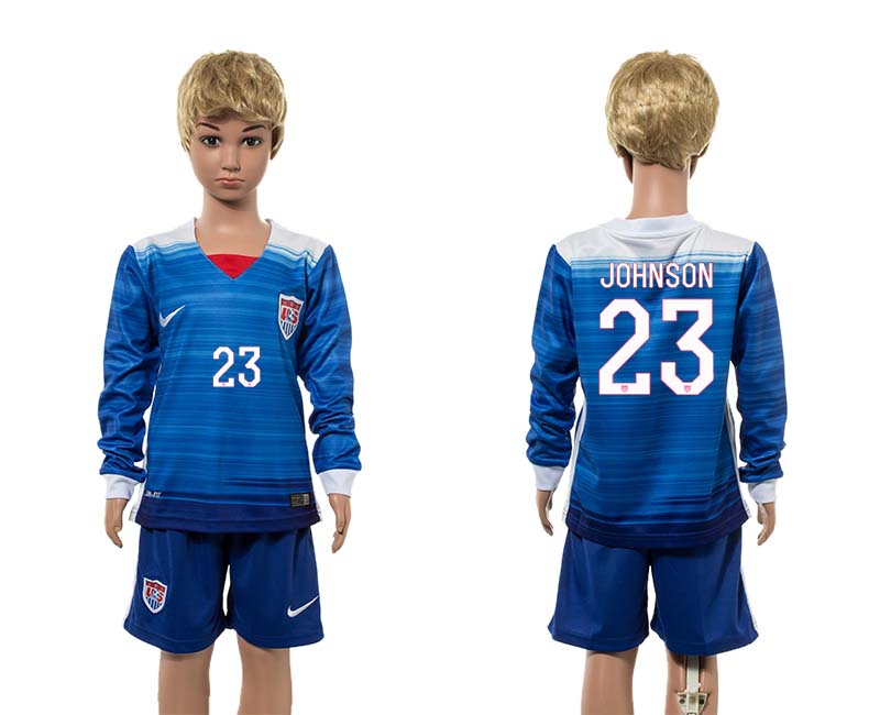 2015-16 USA 23 JOHNSON Away Youth Jersey