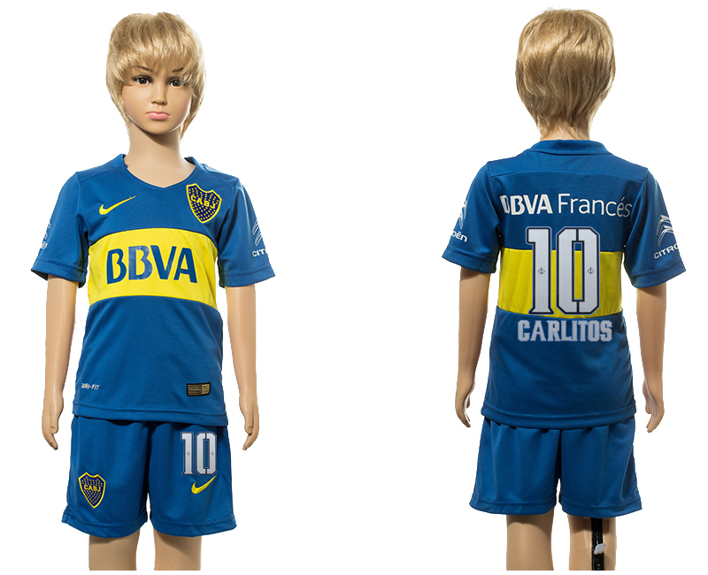 2016-17 Boca Juniors 10 CARLITOS Home Youth Jersey