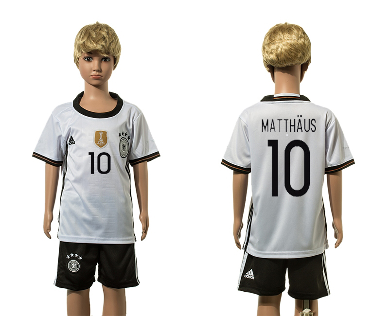 Germany 10 MATTHAUS Home Youth UEFA Euro 2016 Jersey