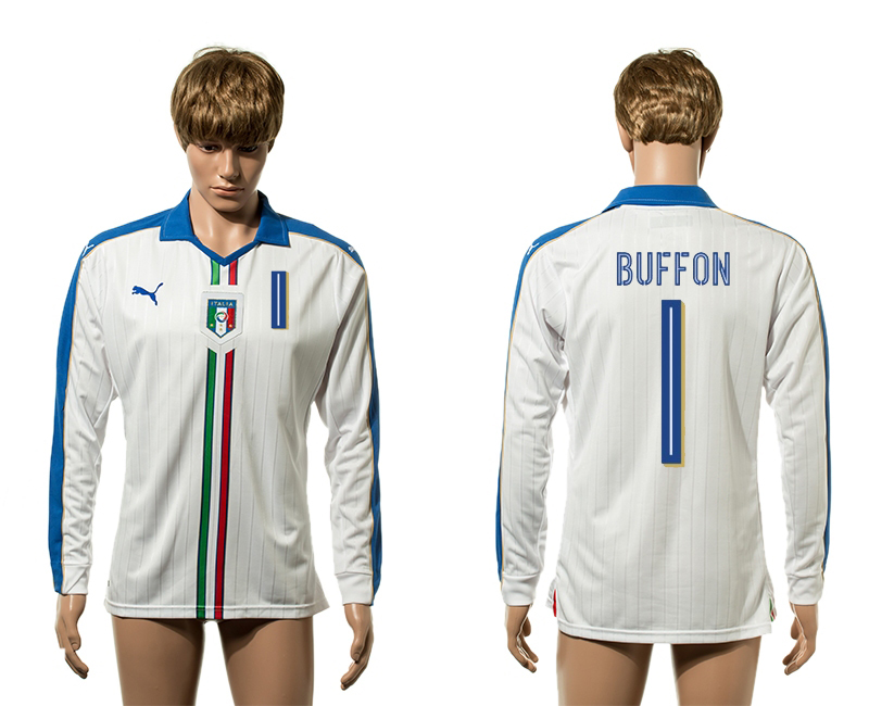 Italy 1 BUFFON Away Long Sleeve UEFA Euro 2016 Thailand Jersey