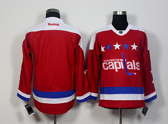 Capitals Blank Red Reebok Jersey - Click Image to Close