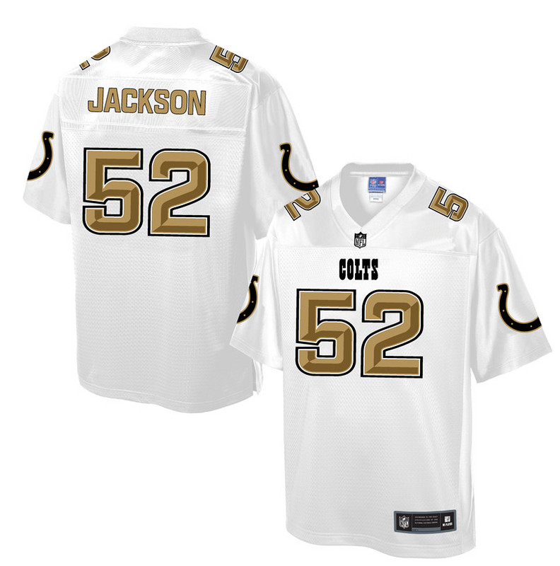 Nike Colts 52 D'Qwell Jackson White Pro Line Elite Jersey