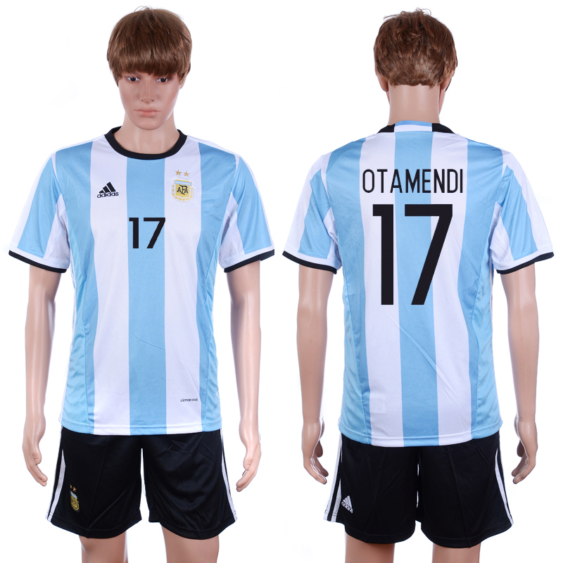 Argentina 17 OTAMENDI Home 2016 Copa America Centenario Soccer Jersey