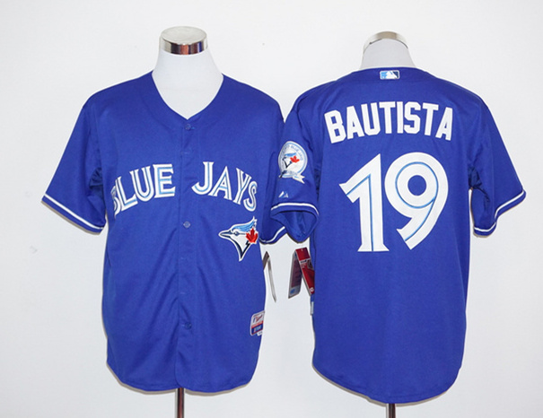 Blue Jays 19 Jose Bautista Blue 40th Anniversary Cool Base Jersey