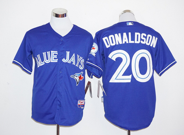 Blue Jays 20 Josh Donaldson Blue 40th Anniversary Cool Base Jersey