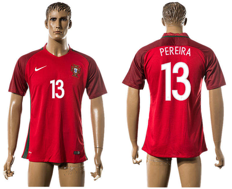 Portugal 13 PEREIRA Home UEFA Euro 2016 Thailand Jersey Portugal 13 PEREIRA Home UEFA Euro 2016 Thailand Jersey