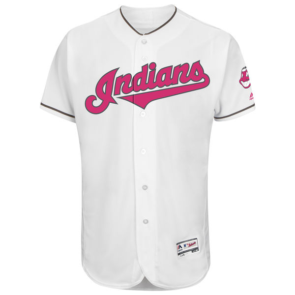 Indians Blank White 2016 Mother's Day Flexbase Jersey Indians Blank White 2016 Mother's Day Flexbase Jersey