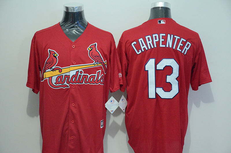 Cardinals 13 Matt Carpenter Red New Cool Base Jersey