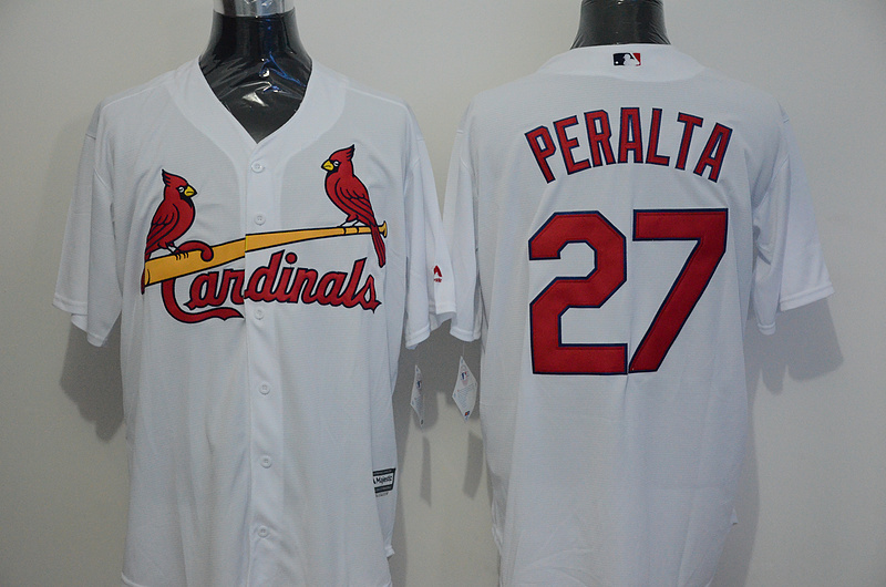 Cardinals 27 Jhonny Peralta White New Cool Base Jersey