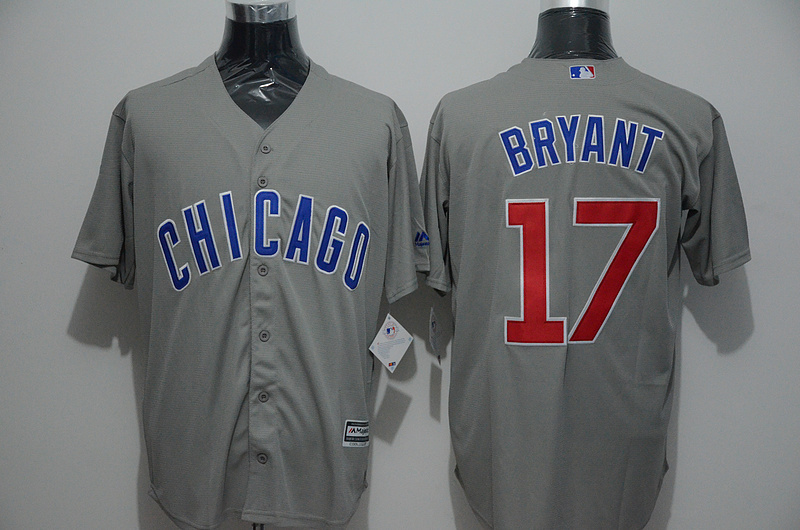 Cubs 17 Kris Bryant Grey New Cool Base Collection Player Jersey