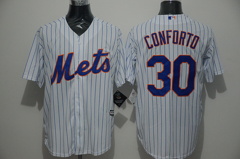 Mets 30 Michael Conforto White New Cool Base Jersey