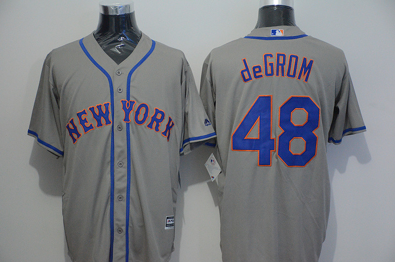 Mets 48 Jacob deGrom Grey New Cool Base Jersey
