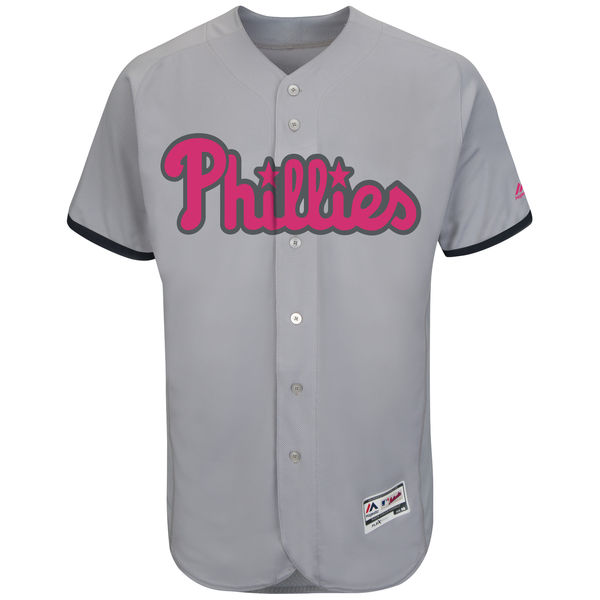Phillies Blank Grey 2016 Mother's Day Flexbase Jersey