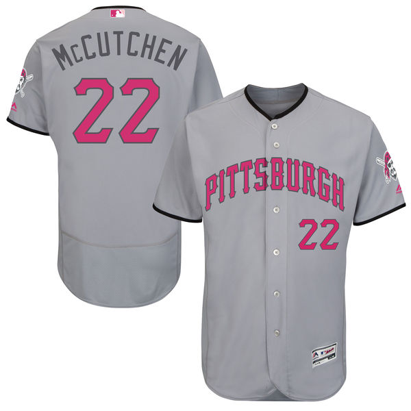 Pirates 22 Andrew McCutchen Grey 2016 Mother's Day Flexbase Jersey