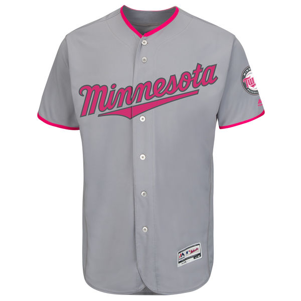 Twins Blank Grey 2016 Mother's Day Flexbase Jersey