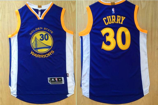 Warriors 30 Stephen Curry Blue Swingman Jersey