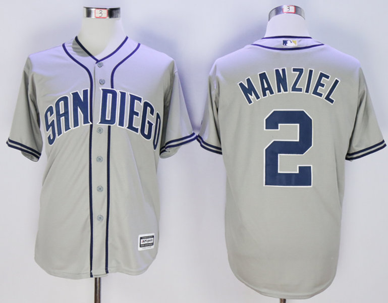 Padres 2 Johnny Manziel Grey New Cool Base Jersey