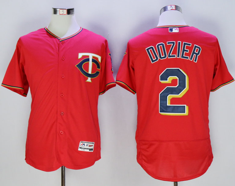Twins 2 Brian Dozier Red Flexbase Jersey