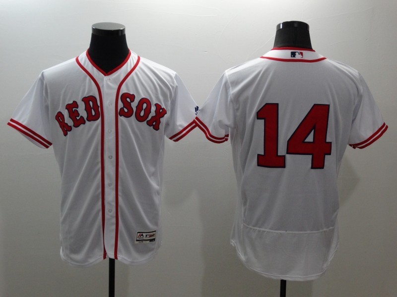 Red Sox 14 Jim Rice White Flexbase Jersey