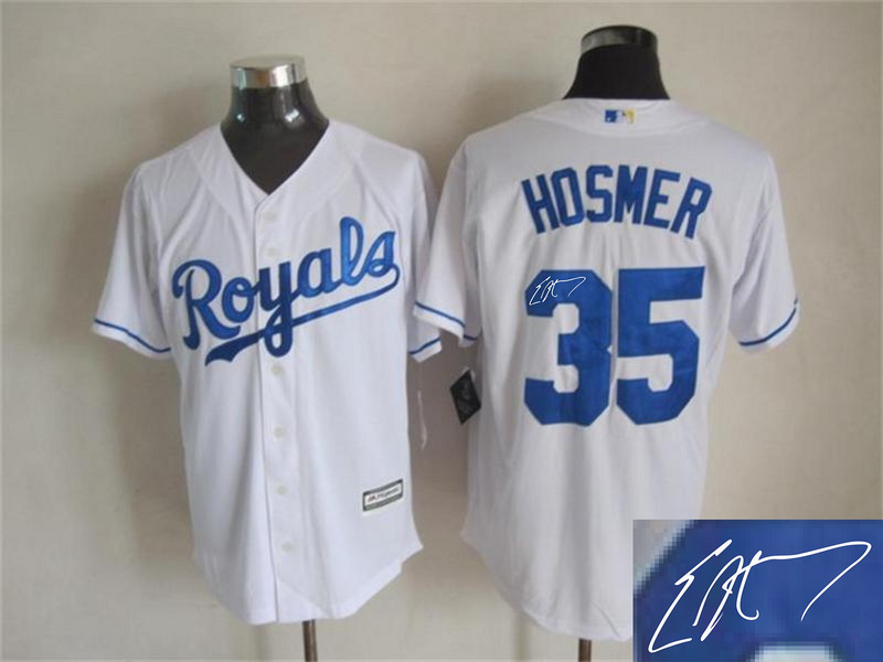 Royals 35 Eric Hosmer White Signature Edition New Cool Base Jersey
