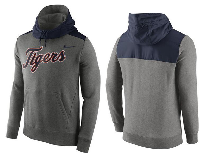 Nike Detroit Tigers Grey Cooperstown Collection Hybrid Pullover Hoodie